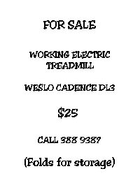 free Weslo Cadence DL3 Electric Treadmill